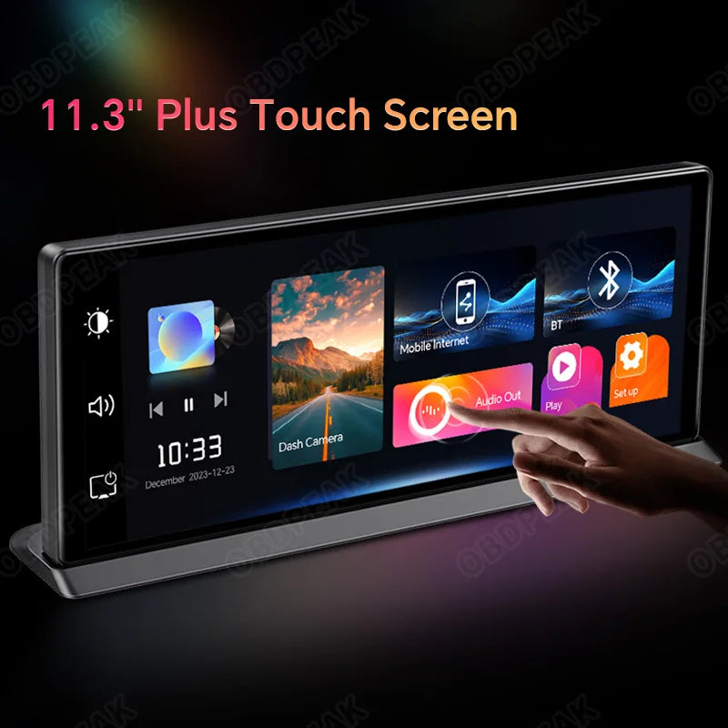 K2 Pro 11.3" Car DVR 4K Camera Wireless Carplay Android auto Ai Screen