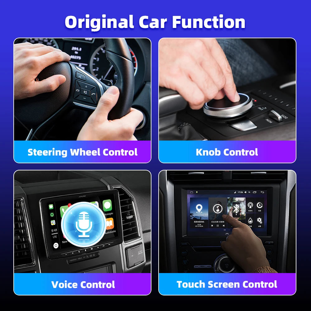 EKIY Mini Carplay Smart Box Wireless Android Auto Adapter Apple Dongle