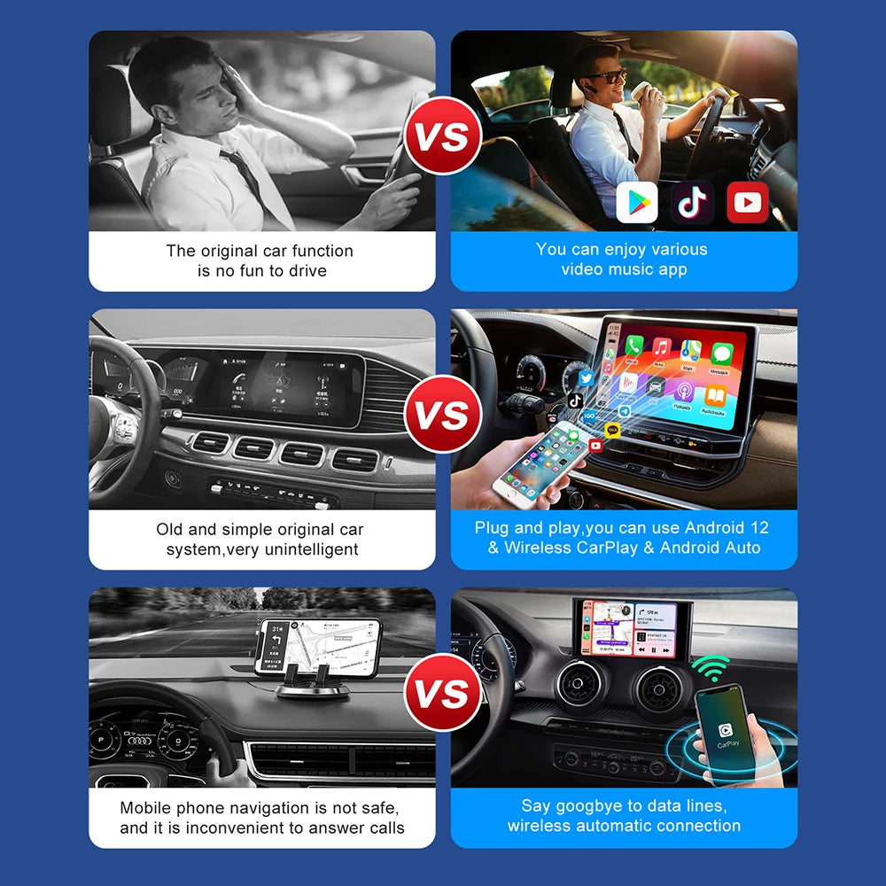 2025 Smart CarPlay Ai Box Android 13 TV Box Wifi Wireless Android Auto