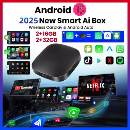 2025 Smart CarPlay Ai Box Android 13 TV Box Wifi Wireless Android Auto